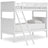 Nextonfort Twin over Twin Bunk Bed (Variation Color: White)