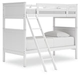 Nextonfort Twin over Twin Bunk Bed (Variation Color: White)