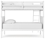 Nextonfort Twin over Twin Bunk Bed (Variation Color: White)