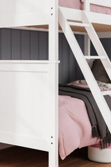 Nextonfort Twin over Twin Bunk Bed (Variation Color: White)