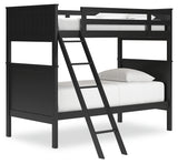 Nextonfort Twin over Twin Bunk Bed (Variation Color: Black)