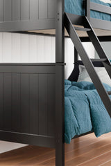 Nextonfort Twin over Twin Bunk Bed (Variation Color: Black)