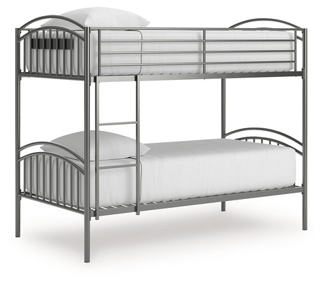 Lanceburg Twin over Twin Bunk Bed and 2 Mattresses