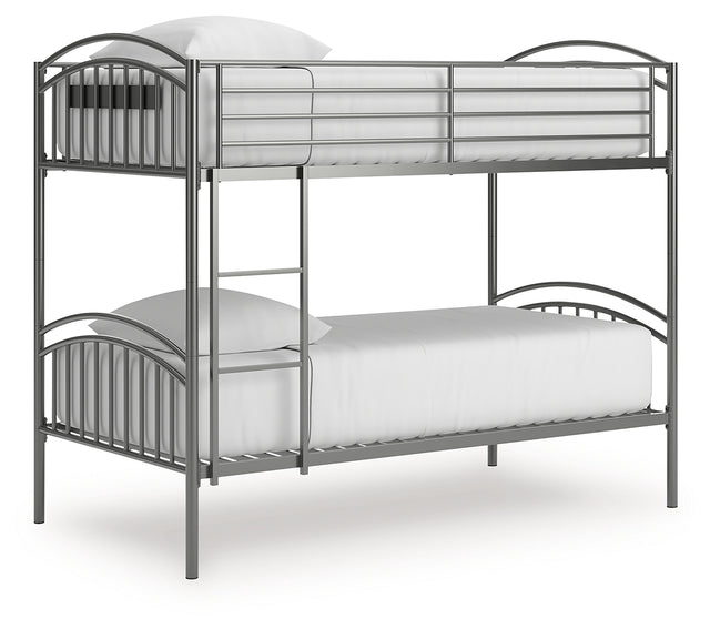 Lanceburg Twin over Twin Bunk Bed and 2 Mattresses