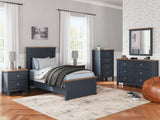 Landocken 6-Piece Twin Panel Bed with Dresser and 2 Nightstands (Twin Panel Footboard with Slats, Twin Panel Headboard, Twin/Full Panel Rails, Dresser, Nightstand, Nightstand)