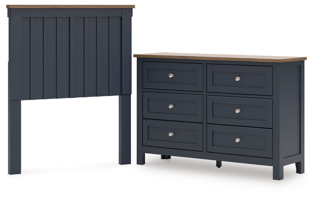 Landocken 2-Piece Twin Panel Headboard with Dresser (Twin Panel Headboard, Dresser)