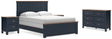 Landocken 6-Piece Queen Panel Bed with Dresser and 2 Nightstands (Queen Panel Footboard with Slats, Queen Panel Headboard, Queen Panel Rails, Dresser, Nightstand, Nightstand)