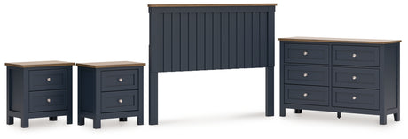 Landocken 4-Piece Queen Panel Headboard with Dresser and 2 Nightstands (Queen Panel Headboard, Dresser, Nightstand, Nightstand)