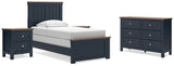 Landocken 6-Piece Full Panel Bed with Dresser and 2 Nightstands (Full Panel Footboard with Slats, Twin/Full Panel Rails, Full Panel Headboard, Dresser, Nightstand, Nightstand)