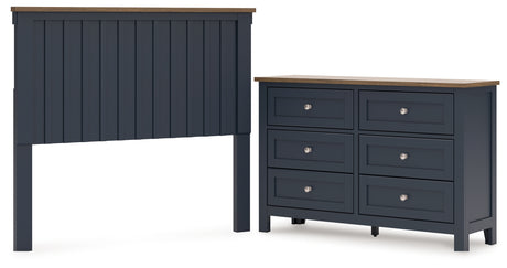 Landocken 2-Piece Full Panel Headboard with Dresser (Full Panel Headboard, Dresser)