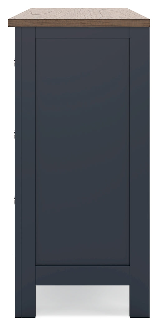 Landocken 4-Piece Full Panel Headboard with Dresser and 2 Nightstands (Full Panel Headboard, Dresser, Nightstand, Nightstand)