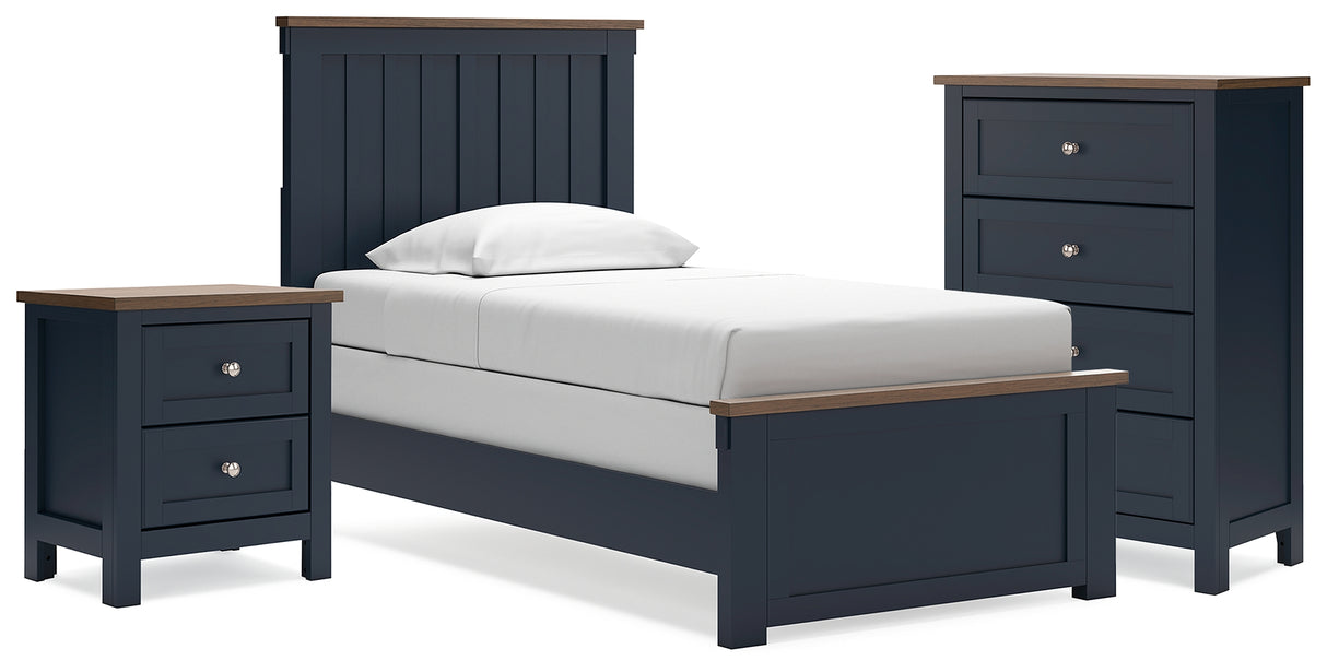 Landocken Twin Panel Bed, Chest and Nightstand