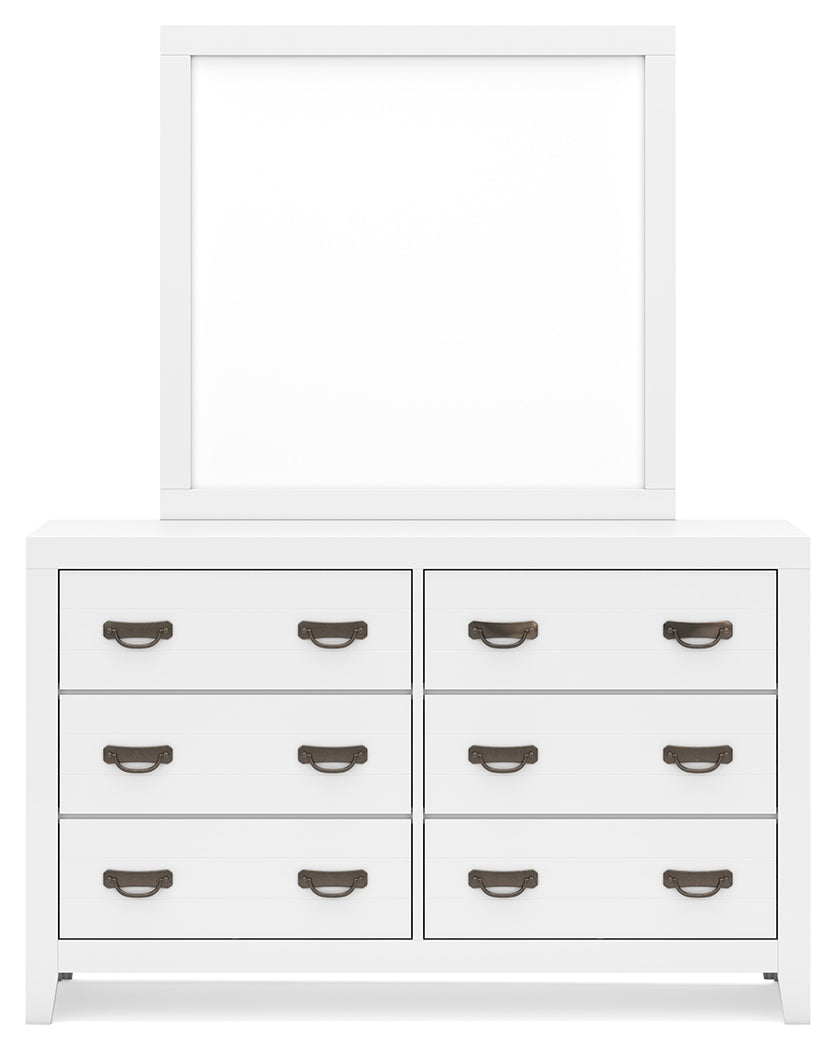 Binterglen Queen Panel Bed, Dresser, Mirror and Nightstand (Bed Size: Queen)