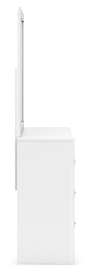 Binterglen Queen Panel Bed, Dresser, Mirror and Nightstand (Bed Size: Queen)