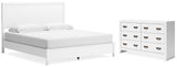 Binterglen 3-Piece California King Panel Bed with Dresser (King/California King Panel Headboard/Footboard and Slats, California King Panel Rails, Dresser)
