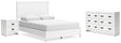 Binterglen 4-Piece Queen Panel Bed with Dresser and Nightstand (Queen Panel Headboard/Footboard and Slats, Queen/King Panel Rails, Dresser, Nightstand)