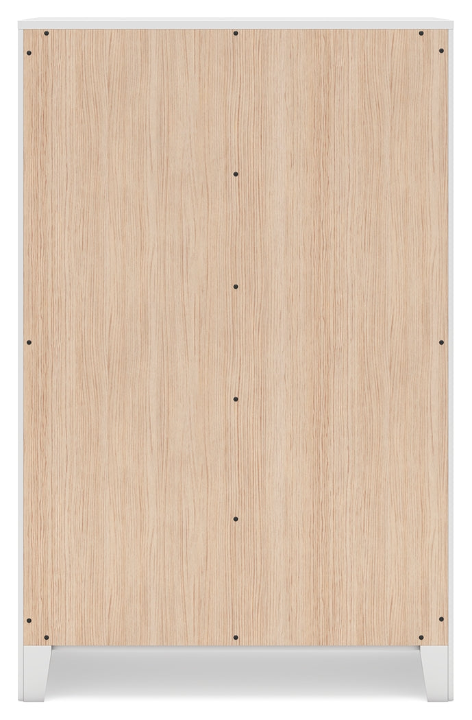 Binterglen 5-Piece King Panel Bed with Mirrored Dresser and Chest (King/California King Panel Headboard/Footboard and Slats, Queen/King Panel Rails, Dresser, Bedroom Mirror, Chest of Drawers)