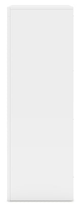 Binterglen 5-Piece Twin Panel Bed with Mirrored Dresser and Chest (Twin Panel Headboard/Footboard and Slats, Twin/Full Bed Rails, Dresser, Bedroom Mirror, Chest of Drawers)