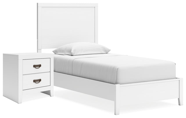 Binterglen 3-Piece Twin Panel Bed with Nightstand (Twin Panel Headboard/Footboard and Slats, Twin/Full Bed Rails, Nightstand)