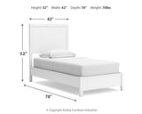 Binterglen 4-Piece Twin Panel Bed with Dresser and Nightstand (Twin Panel Headboard/Footboard and Slats, Twin/Full Bed Rails, Dresser, Nightstand)
