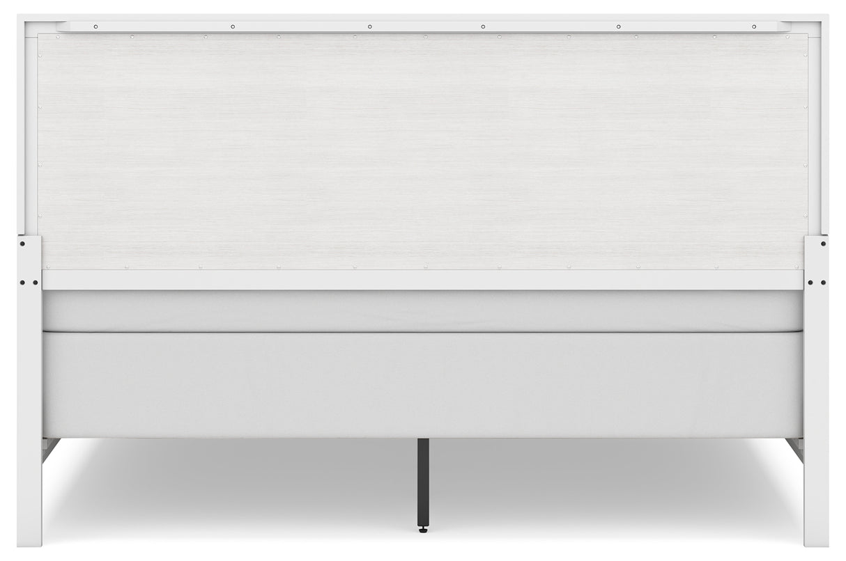 Binterglen 6-Piece King Panel Bed with Mirrored Dresser and 2 Nightstands (King/California King Panel Headboard/Footboard and Slats, Queen/King Panel Rails, Dresser, Bedroom Mirror, Nightstand, Nightstand)