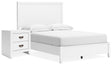 Binterglen 3-Piece Full Panel Bed with Nightstand (Twin/Full Bed Rails, Full Panel Headboard/Footboard and Slats, Nightstand)