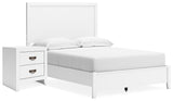 Binterglen 3-Piece Full Panel Bed with Nightstand (Twin/Full Bed Rails, Full Panel Headboard/Footboard and Slats, Nightstand)