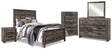 Wynnlow 8-Piece Queen Crossbuck Panel Bed with Mirrored Dresser, Chest and 2 Nightstands (Queen Crossbuck/Poster Rails, Queen Crossbuck Panel Footboard, Queen Crossbuck Panel Headboard, Dresser, Bedroom Mirror, Chest of Drawers, Nightstand, Nightstand)
