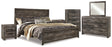 Wynnlow 7-Piece King Panel Bed with Mirrored Dresser, Chest and 2 Nightstands (King Panel Headboard/Footboard, King Panel Rails, Dresser, Bedroom Mirror, Chest of Drawers, Nightstand, Nightstand)