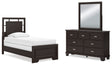 Covetown Twin Panel Bed, Dresser and Mirror (Bed Size: Twin)
