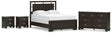 Covetown 5-Piece Queen Panel Bed with Dresser and 2 Nightstands (Queen Panel Headboard/Footboard and Slats, Queen/King Panel Rails, Dresser, Nightstand, Nightstand)
