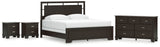 Covetown 5-Piece King Panel Bed with Dresser and 2 Nightstands (King/California King Panel Headboard/Footboard and Slats, Queen/King Panel Rails, Dresser, Nightstand, Nightstand)