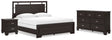 Covetown 4-Piece California King Panel Bed with Dresser and Nightstand (King/California King Panel Headboard/Footboard and Slats, California King Panel Rails, Dresser, Nightstand)