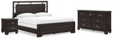 Covetown 4-Piece King Panel Bed with Dresser and Nightstand (King/California King Panel Headboard/Footboard and Slats, Queen/King Panel Rails, Dresser, Nightstand)