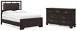 Covetown 3-Piece Full Panel Bed with Dresser (Twin/Full Bed Rails, Full Panel Headboard/Footboard and Slats, Dresser)