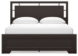 Covetown 4-Piece California King Panel Bed with 2 Nightstands (King/California King Panel Headboard/Footboard and Slats, California King Panel Rails, Nightstand, Nightstand)