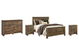 Trinell 6-Piece Queen Panel Bed with Dresser and 2 Nightstands (Dresser, Queen Panel Footboard, Queen Panel Headboard, Queen Panel Rails, Nightstand, Nightstand)