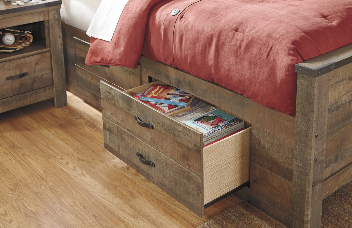 Trinell Twin Bookcase Bed with 2 Storage Drawers (Bed Size: Twin)