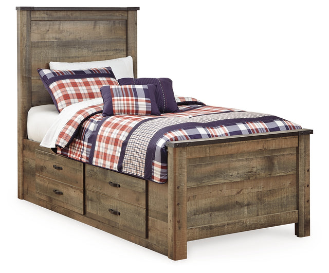 Trinell Twin Panel Bed with 2 Storage Drawers (Bed Size: Twin)