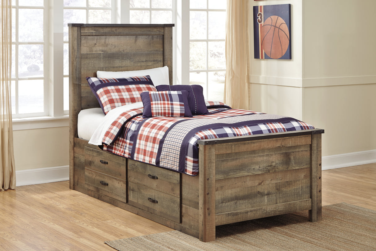 Trinell Twin Panel Bed with 2 Storage Drawers (Bed Size: Twin)