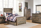 Trinell Twin Panel Bed with 1 Large Storage Drawer (Bed Size: Twin)