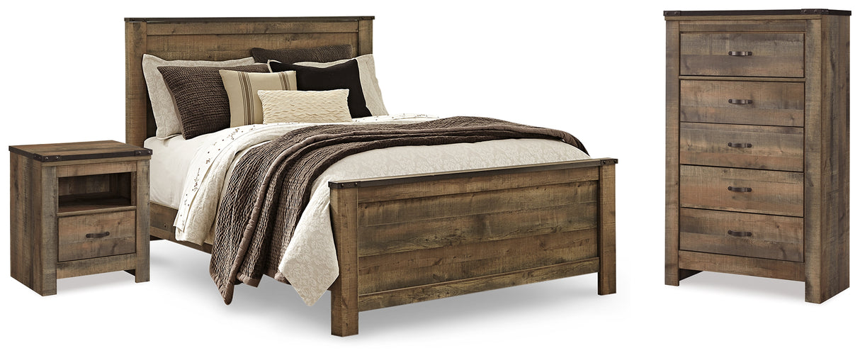 Trinell Queen Panel Bed, Chest and 2 Nightstands (Bed Size: Queen)