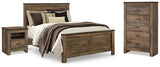 Trinell Queen Panel Bed, Chest and 2 Nightstands (Bed Size: Queen)