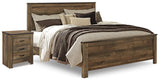 Trinell King Panel Bed and Nightstand (Bed Size: King)