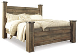Trinell King Poster Bed, Dresser, Mirror and Nightstand (Bed Size: King)