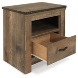 Trinell Full Panel Bed, Dresser, Mirror and Nightstand (Bed Size: Full)