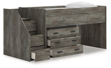 Frandern Twin Loft Bed with Drawer Storage (Bed Size: Twin)
