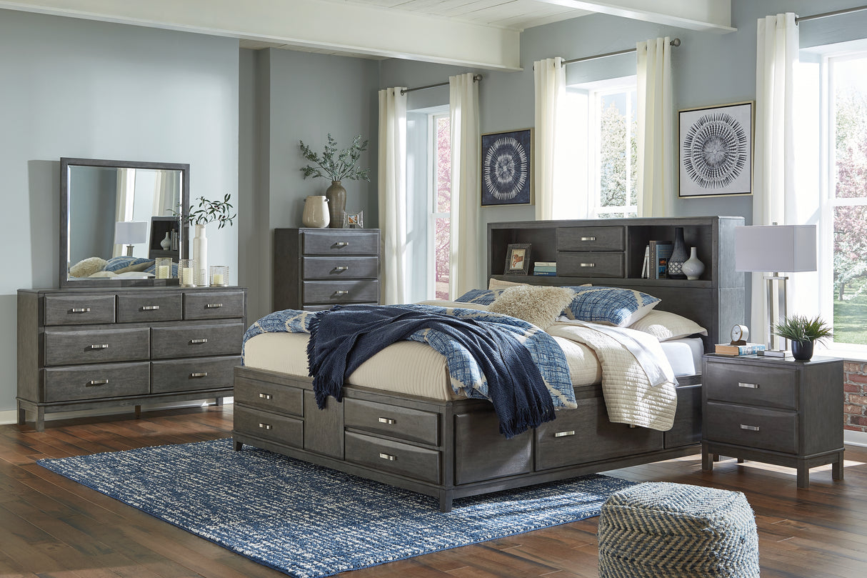 Caitbrook King Storage Bed, Dresser, Mirror, Chest and 2 Nightstands (Bed Size: King)