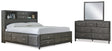 Caitbrook Queen Storage Bed, Dresser and Mirror (Bed Size: Queen)