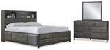 Caitbrook Queen Storage Bed, Dresser and Mirror (Bed Size: Queen)